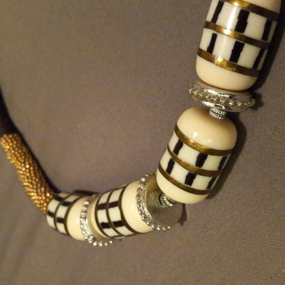 Chico's Brown Gold and Silver adjustable necklace - Picture 5 of 6